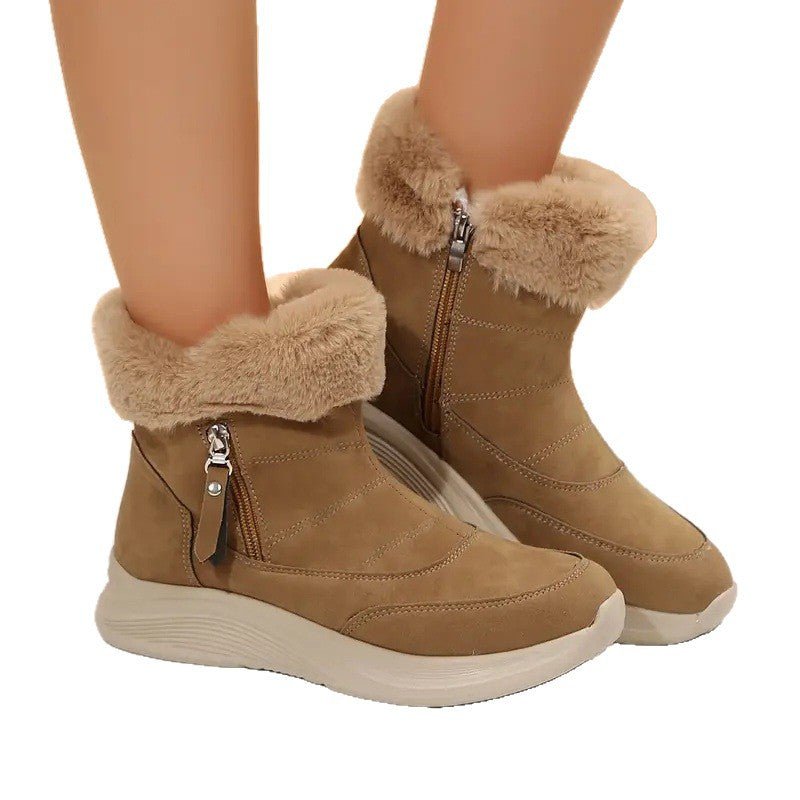 Womens Winter Snow Boots With Cozy Fleece Lining - Babyvera