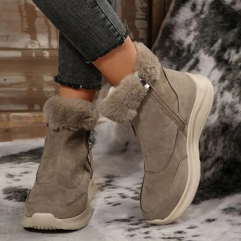 Womens Winter Snow Boots With Cozy Fleece Lining - Babyvera