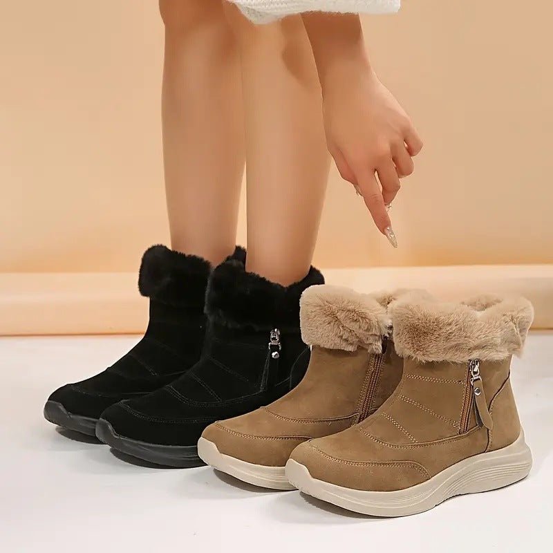 Womens Winter Snow Boots With Cozy Fleece Lining - Babyvera